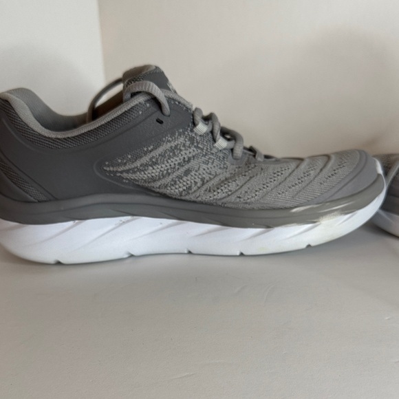 Hoka One One Kids Gray and White Sneakers - Picture 7 of 8